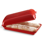 Moule ciabatta en cramique39x23 cm rouge grand cru 281954