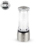 Moulin à sel manuel 16 cm en acrylique transparent / inox daman m. . . 143063 Moulin à sel manuel 16 cm en acrylique transparent / inox daman m. . . 143063