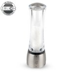 Moulin à sel manuel 21 cm en acrylique transparent / inox daman m. . . 143064 Moulin à sel manuel 21 cm en acrylique transparent / inox daman m. . . 143064