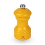 Moulin � sel manuel en bois laqu�, jaune safran, 10 cm - 4in. 743007