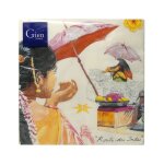 Paquet de 20 serviettes en papier lunch 33x33 cm route des indes 750218 Paquet de 20 serviettes en papier lunch 33x33 cm route des indes 750218