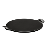 Pierre  pizza stone  fond lisse 37cm en cramique gris fusain 281849
