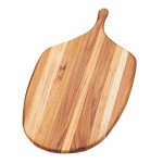 Planche en teck de service canoe large ep. 1, 3 cm 54, 5 x 28 cm 339482