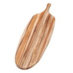 Planche en teck de service canoe longue ep. 1, 3 cm 67 x 21, 5 cm 339483