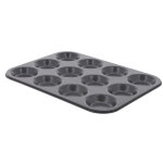Plaque de 12 mini tartelettes  7 cm en acier antiadhsif 129296