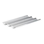 Plaque 3 baguettes inox perfore 730636