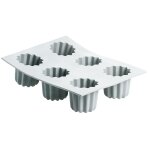 Plaque de 6 mini cannels en mousse de silicone alimentaire elast. . . 130121
