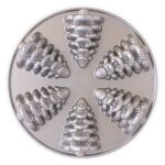Plaque  gteaux en fonte d'aluminium silver de 6 mini - sapins de . . . 240098