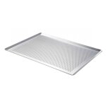 Plaque rectangulaire  bords pincs  perforations de 3 mm en alu. . . 730185