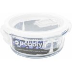Plat / boite ronde en verre 400 ml avec couvercle clapet spcial mi. . . 164727