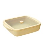 Plat carr en verre 1, 6l effet cramique avec couvercle en verre . . . 164805