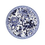 Plat � g�teaux pivoines bleues 753208