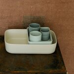 Plat m cantine vert argile 21, 5 * 15cm / h6, 5 cm 148015 Plat m cantine vert argile 21, 5 * 15cm / h6, 5 cm 148015