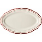 Plat ovale filet rouge 752048