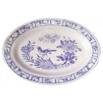 Plat ovale oiseau bleu 752602