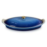 Plat � poisson 34cm avec couvercle azur 162904