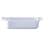 Plat rectangulaire en porcelaine blanche à poignées belle cuisine. . . 196262 Plat rectangulaire en porcelaine blanche à poignées belle cuisine. . . 196262