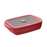 Plat rectangulaire en verre 0, 8l effet cramique avec couvercle e. . . 164798