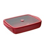 Plat rectangulaire en verre 1, 6l effet cramique avec couvercle e. . . 164799
