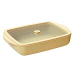 Plat rectangulaire en verre 1, 6l effet cramique avec couvercle e. . . 164803