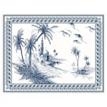 Plateau acrylique grand modle 46x36cm les dpareilles bleu 753942