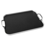 Plateau black / silver picots 'rubber grip' petit mod�le 40x30 cm 149030