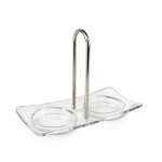 Plateau duo vide pour moulins max 6, 4 cm diamtre - transparent 1. . . 143773