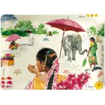 Plateau petit modle 37 x 28 cm acrylique route des indes de gien 750212