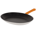 Poele ovale 35 cm mutine fixe exceliss - poignee bakelite orange 725305