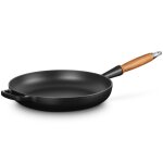 Pole signature 28 cm noir mat manche bois 162238