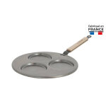 Pole trois blinis 10 cm acier acier minral b bois  27cm 730589