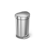 Poubelle demi - lune  pdale 45litres, compartiment simple, acier. . . 242145