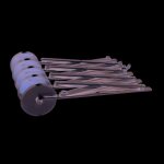 Rouleau extens 5 lames inox  5. 5cm 129312