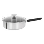 Sauteuse 24 cm mutine 2 fixe - poignee bakelite noire + couv. ver. . . 725472