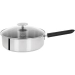 Sauteuse 26 cm mutine 2 fixe - poignee bakelite noire + couv. ver. . . 725474