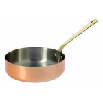 Sauteuse inocuivre sans couvercle queue laiton  24cm 129396