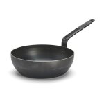 Sauteuse paysanne en t�le bleue carbone � 24 cm 730792