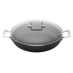 Sauteuse provenale 30 cm antiadhrente noire avec couvercle en v. . . 163072