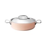 Sautoir cuivre - inox a couv.  24cm - new 130215