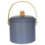 Seau  compost 7 litres gris ardoise en acier avec son filtre en . . . 164753