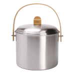 Seau  compost d'intrieur 7 l - inox / bambou avec filtre charbon 164780