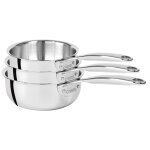 Série de 3 casseroles 16 à 20 cm castelpro poignée fixe 125780 Série de 3 casseroles 16 à 20 cm castelpro poignée fixe 125780
