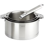 Srie de de 3 casseroles 16  20 cm amovibles strate + 1 poigne . . . 126819