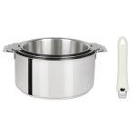 Série de 3 casseroles mutine amovibles 16 à 20 cm + 1 poignée bla. . . 725421 Série de 3 casseroles mutine amovibles 16 à 20 cm + 1 poignée bla. . . 725421