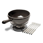 Service à fondue en céramique Ø 24 cm gris fusain 281449 Service à fondue en céramique Ø 24 cm gris fusain 281449