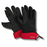 Set de 2 gants  four 5 doigts 28 cm flexoprne rouge & noir 164781