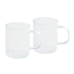 Set 2 mugs darjeeling en verre simple paroi strie 0, 4l 725711