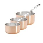 Set de 3 casseroles en cuivre induction prima matera de 16, 18 & . . . 130821