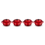 Set 4 mini - cocottes 10 cm cerise 162336 Set 4 mini - cocottes 10 cm cerise 162336