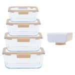 Set 5pcs : 4 boites rectangulaires & pompe vide d'air 164768
